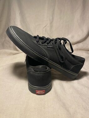 Vans Off The Wall Black Low-Top Canvas Skate Sneakers